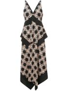 Derek Lam 10 Crosby V-neck Tiered Maxi Dress - Black