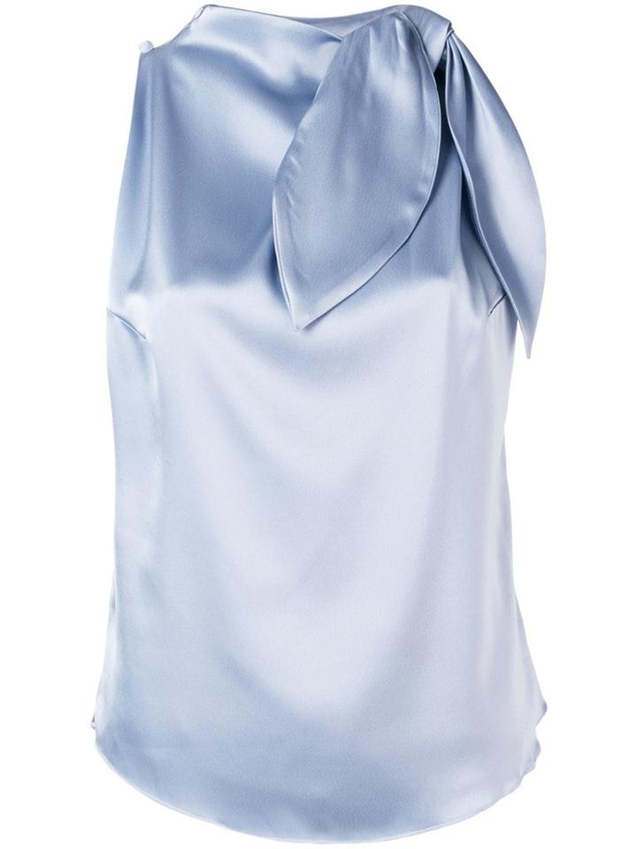 Nanushka Avalon Satin Top - Blue
