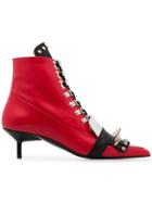 Marques'almeida Spiked Ankle Boots - Red