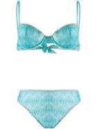 Missoni Mare Embroidered Detail Bikini Set - Blue