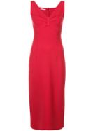 Oscar De La Renta V-neck Dress - Red