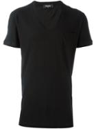 Dsquared2 Pocket V-neck T-shirt, Men's, Size: L, Black, Cotton