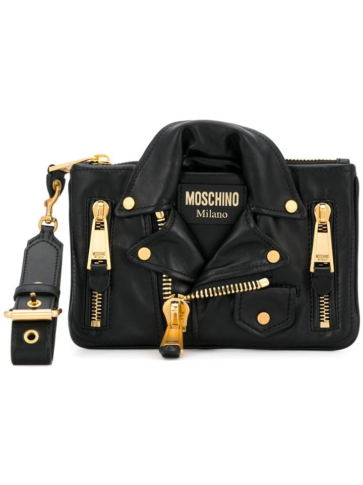 Moschino Leather Clutch - Black