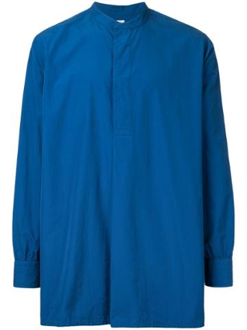 Kaptain Sunshine - Front Placket Shirt - Men - Cotton - 40, Blue, Cotton