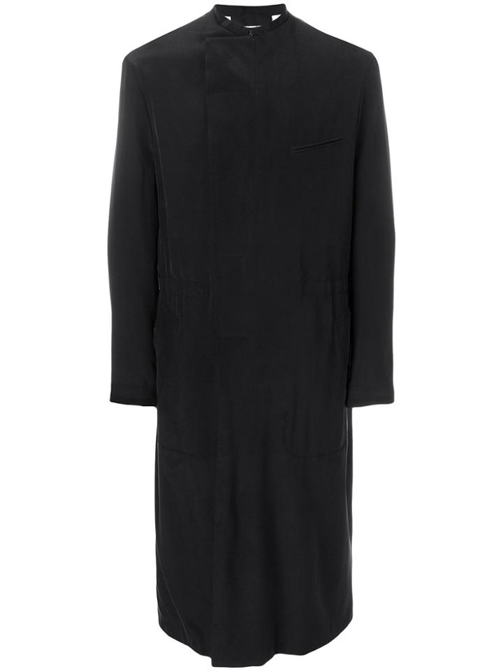 Haider Ackermann Long Buttoned Trench Coat - Black