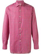 Kiton - Checked Shirt - Men - Cotton - 44, Red, Cotton