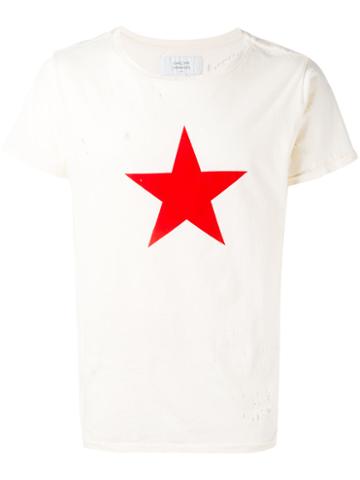 Garcons Infideles - Distressed Star Print T-shirt - Unisex - Cotton - S, Nude/neutrals, Cotton