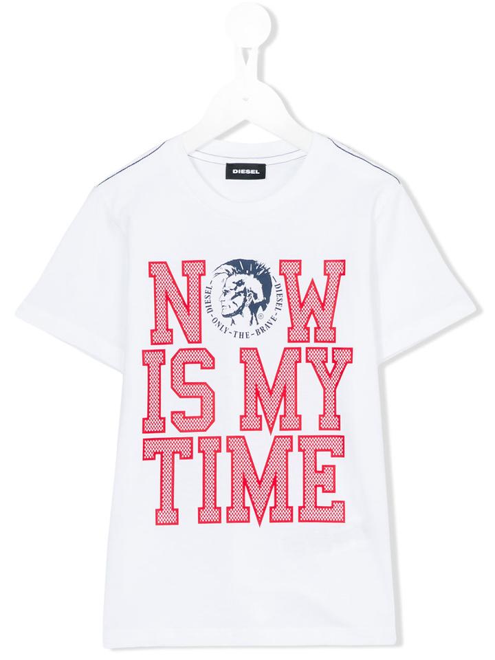 Diesel Kids - Tevek T-shirt - Kids - Cotton - 2 Yrs, Toddler Boy's, White