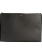 Saint Laurent 'paris' Clutch, Men's, Black, Calf Leather