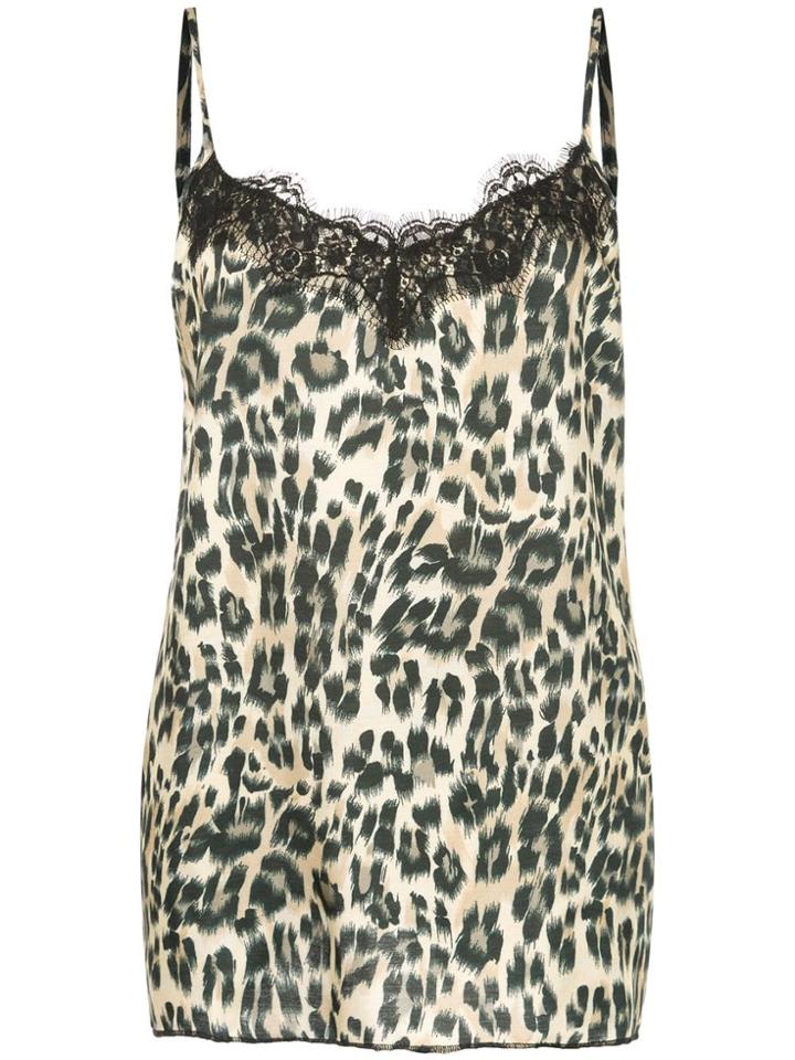Icons Leopard Slip Top - Black