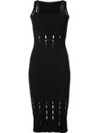 Cushnie Et Ochs Ribbed Open Panel Dress, Women's, Size: Small, Black, Viscose/polyester