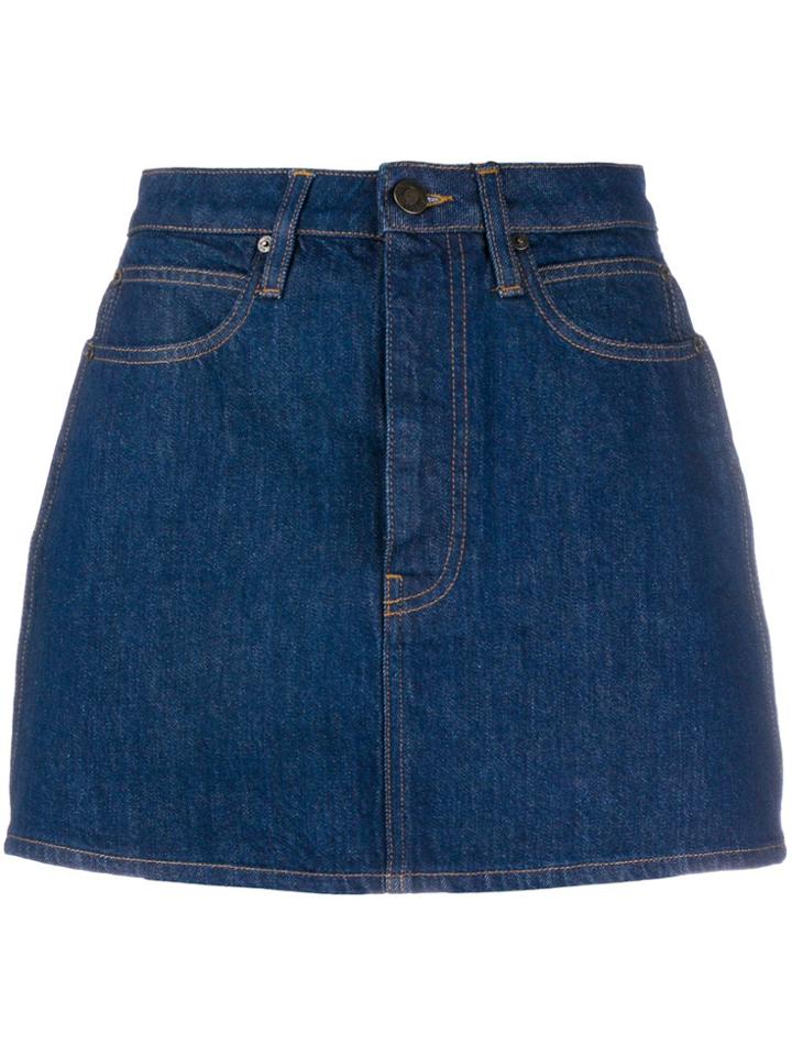 Calvin Klein Jeans Brooke Shields Panel Rinse Mini Skirt - Blue
