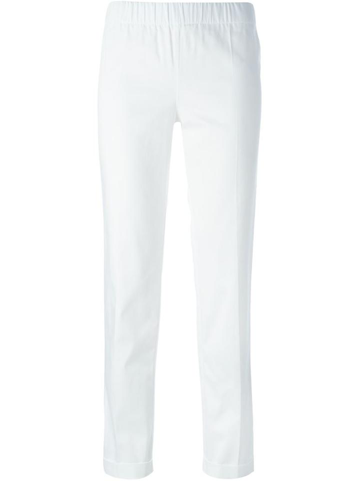 P.a.r.o.s.h. Elasticated Trousers, Women's, Size: Xxxl, White, Cotton/spandex/elastane