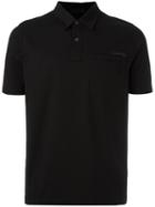 Prada Classic Polo Shirt, Men's, Size: Large, Black, Cotton/spandex/elastane