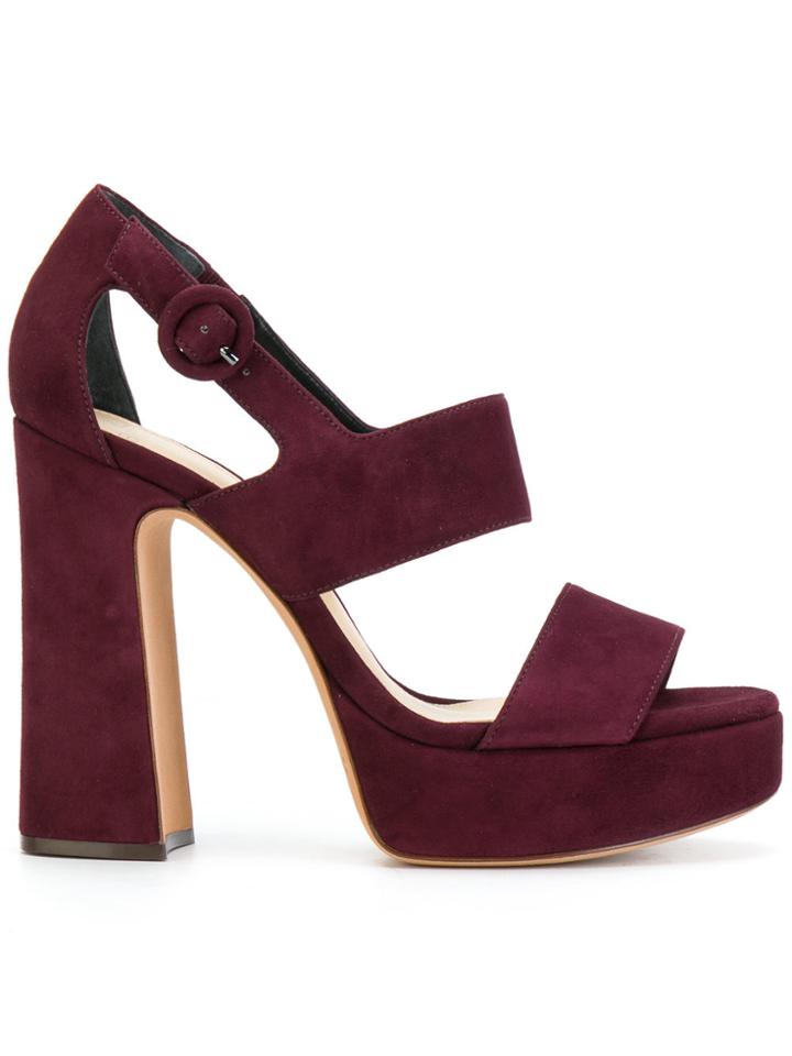 Alexandre Birman Block Heel Sandals - Red