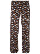 Aspesi - Tile Print Cropped Trousers - Women - Silk - 42, Black, Silk
