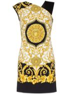 Versace Baroque Sleeveless Printed Mini Dress - Black