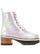 Sies Marjan Holographic Ankle Boots - White