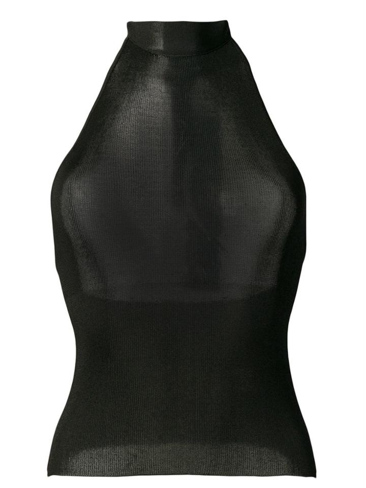 Petar Petrov Jersey Halterneck Top - Black