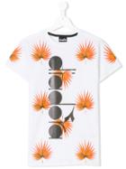 Diadora Junior Leaf Logo Printed T-shirt - White