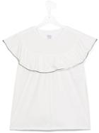 Douuod Kids Ruffled T-shirt, Girl's, Size: 14 Yrs, White