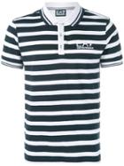 Ea7 Emporio Armani - Striped Polo Shirt - Men - Cotton - Xl, Blue, Cotton