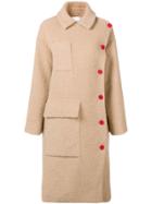 Kenzo Double Breasted Coat - Nude & Neutrals