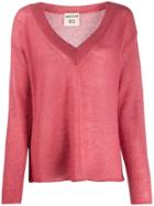 Semicouture Long-sleeve Flared Jumper - Pink