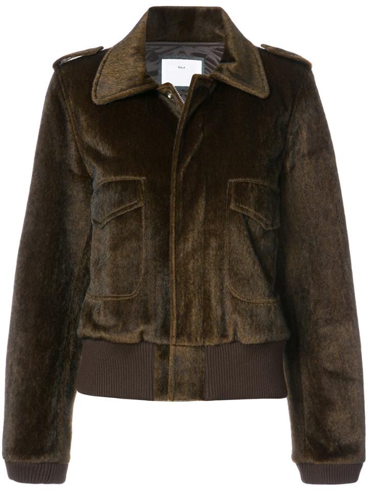 Toga Zipped Fitted Jacket - Brown