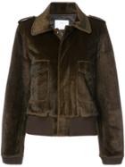 Toga Zipped Fitted Jacket - Brown