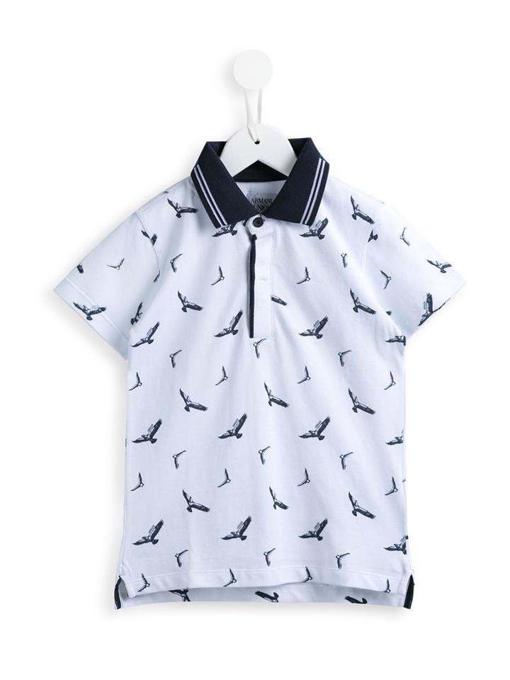 Armani Junior Eagle Print Polo Shirt