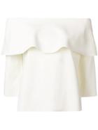 Stella Mccartney Off-the-shoulder Frill Blouse - White