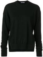 T By Alexander Wang Side Slit Sweater - Black