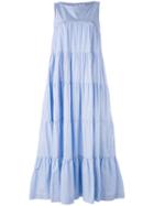 P.a.r.o.s.h. Tiered Maxi Dress, Women's, Size: Medium, Blue, Cotton