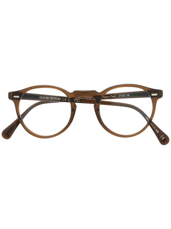 Oliver Peoples Gregory Peck Sunglasses - Brown