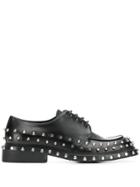 Prada Stud-embellished Derby Shoes - Black