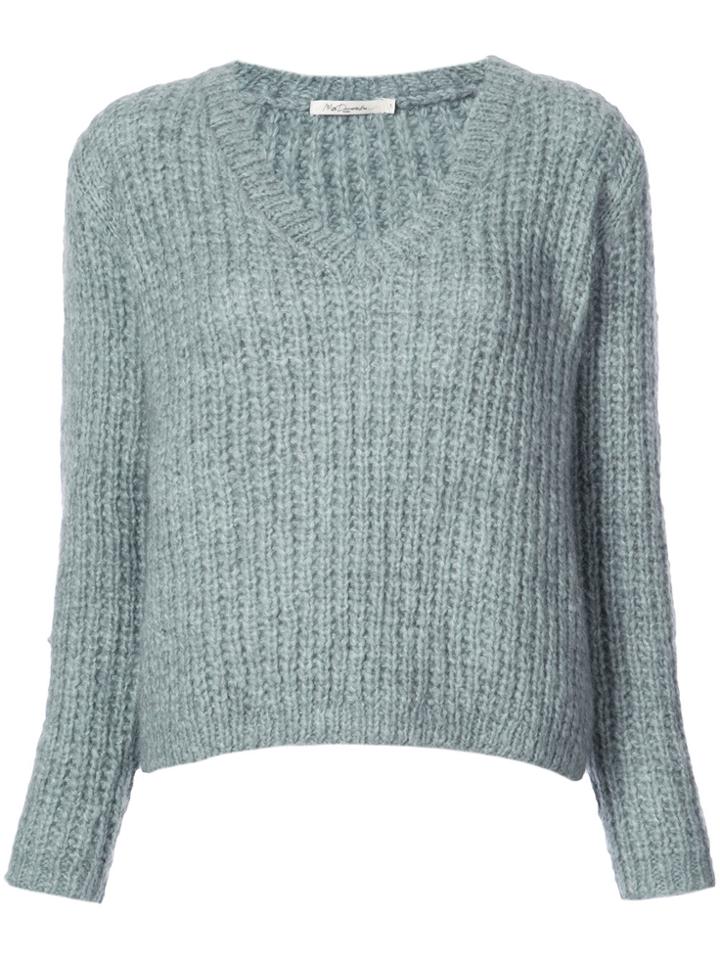Mes Demoiselles V-neck Jumper - Blue