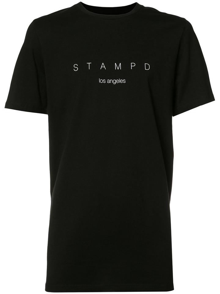 Stampd Logo Print T-shirt, Men's, Size: Medium, Black, Cotton