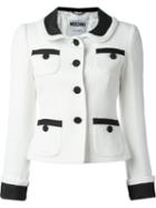 Moschino Fitted Jacket, Women's, Size: 42, White, Cotton/polyamide/rayon