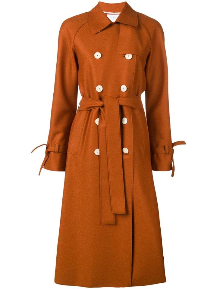 Harris Wharf London Double-breasted Trench Coat - Brown