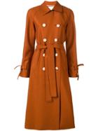 Harris Wharf London Double-breasted Trench Coat - Brown