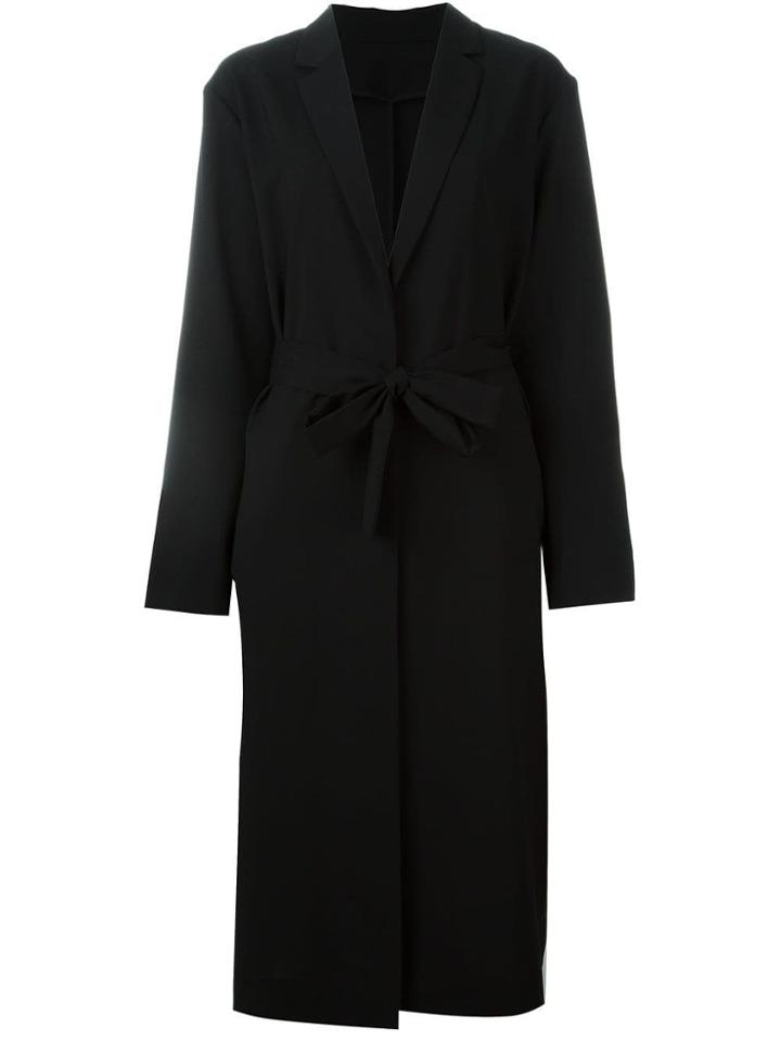 Msgm Long Robe Coat - Black