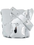 Paco Rabanne Mirrored Small Hobo Tote - Metallic