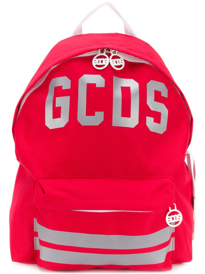 Gcds Reflective Logo Backpack - Red