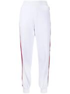 Msgm Logo Stripe Track Trousers - White