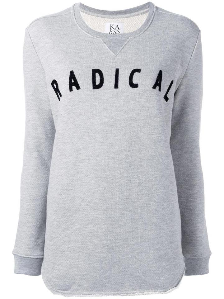 Zoe Karssen 'radical' Print Sweatshirt, Women's, Size: Small, Grey, Cotton/polyester