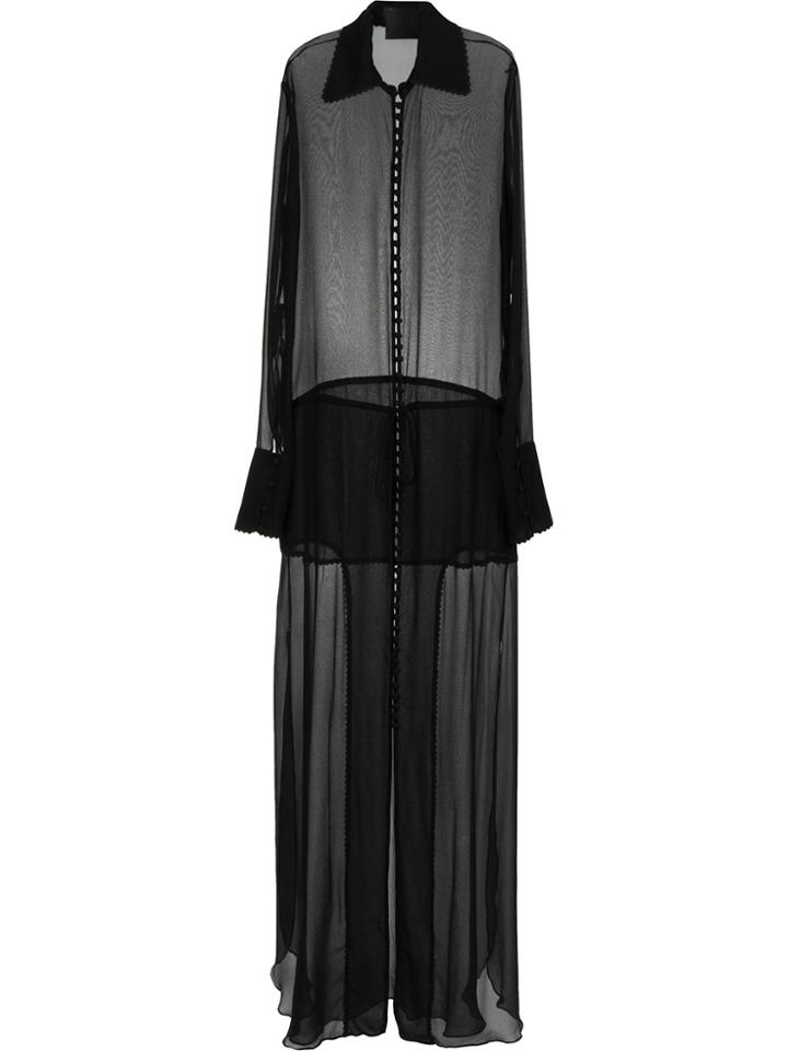 Andrea Bogosian Sheer Gown - Black