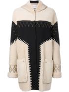 Prabal Gurung Studded Shearling Coat - Neutrals