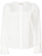 Alice+olivia Lace Bib Shirt - White