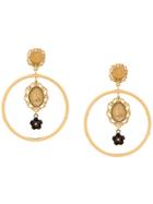 Dolce & Gabbana Madonna Medallion Earrings - Gold